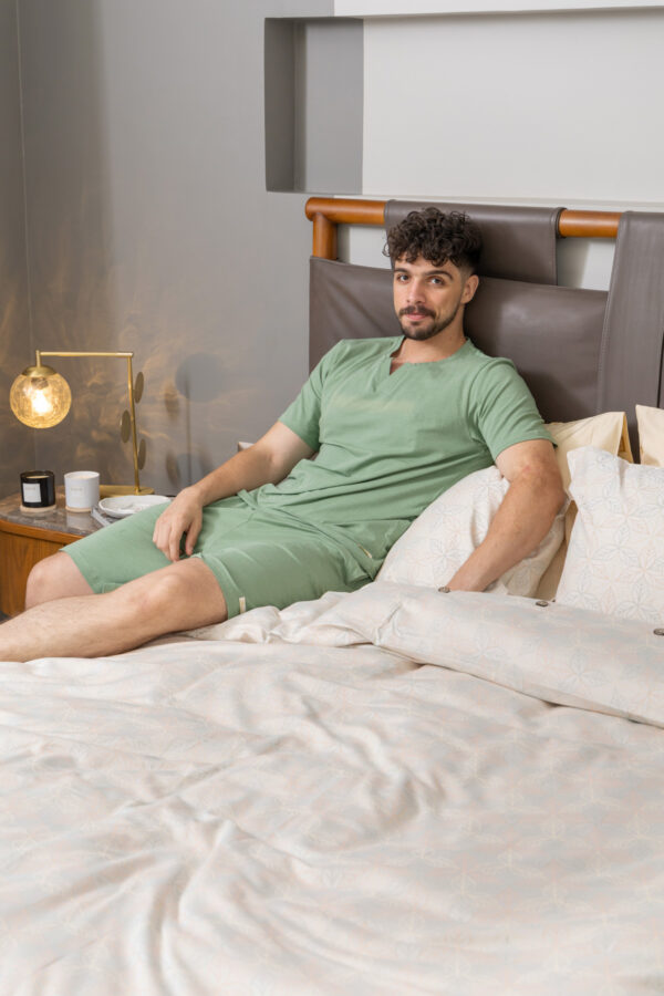 1-Piece Men Short Sleeves T-Shirt round Stripe - Image 4