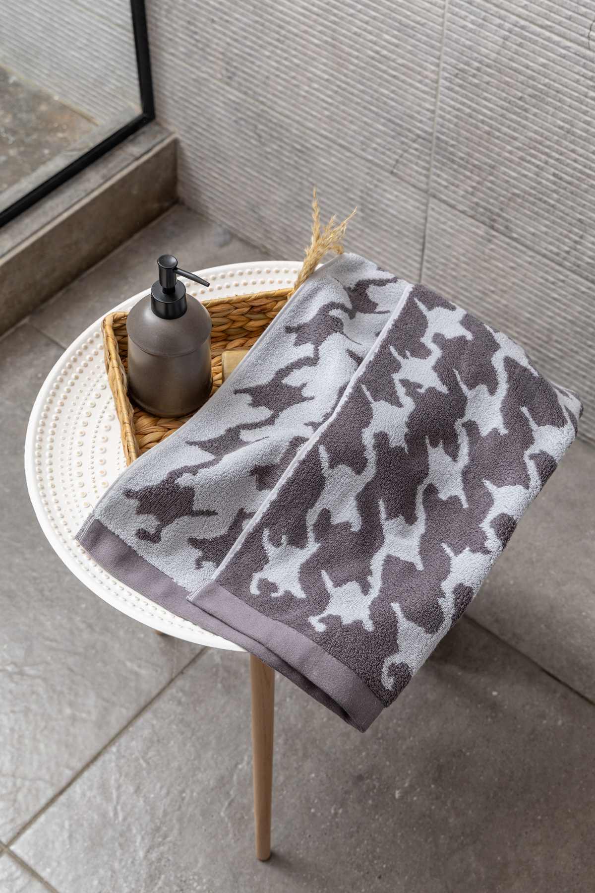 Jacquard Terry Hand Towel Formal nit Home