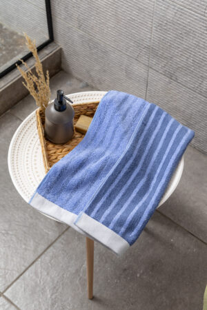Terry Hand Towel - Blue - 650 GSM -100% Egyptian Cotton