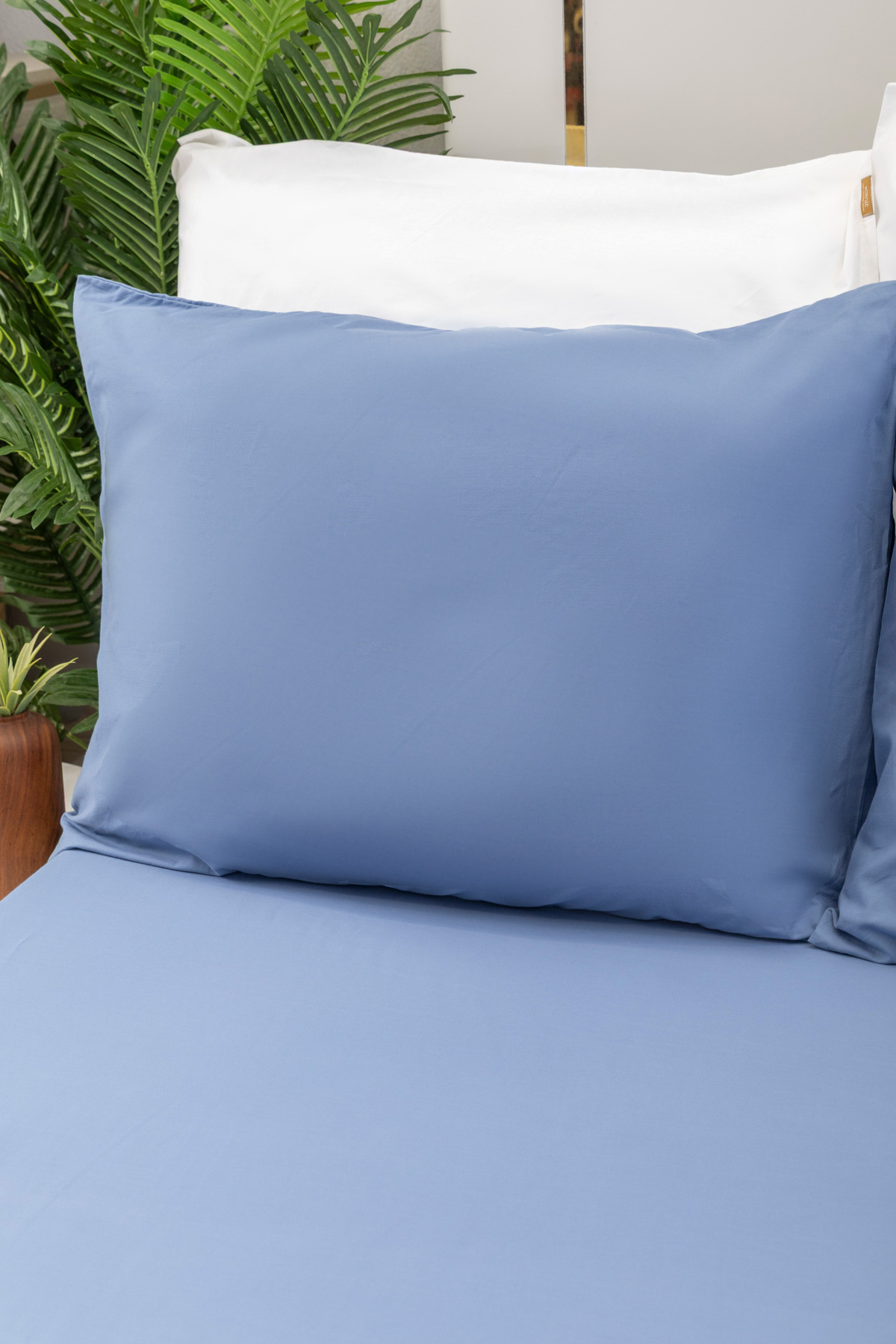 Blue Fitted Sheet Set - 300 TC- 100% Egyptian Cotton - Image 3