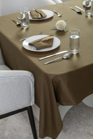 Tablecloth Set - Solid - Coffee