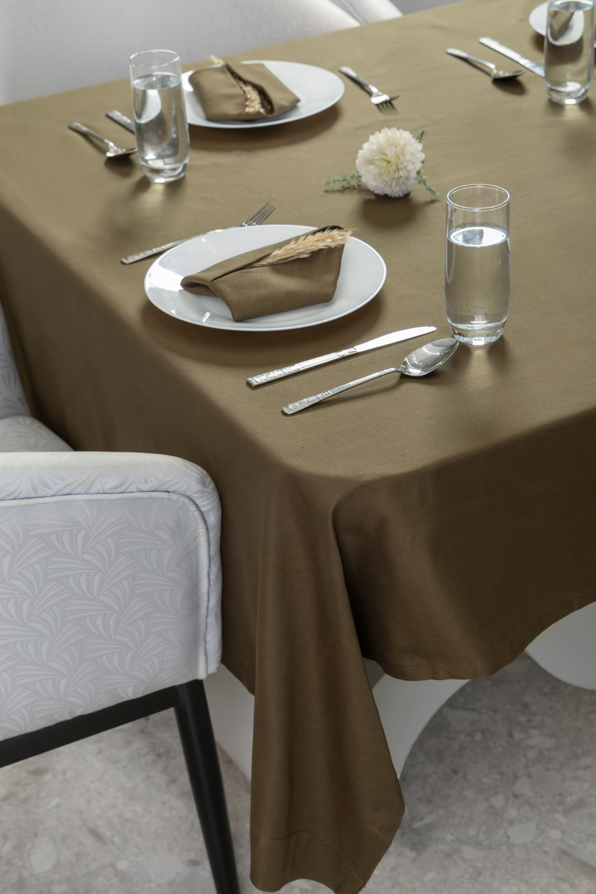 Tablecloth Set - Solid - Coffee
