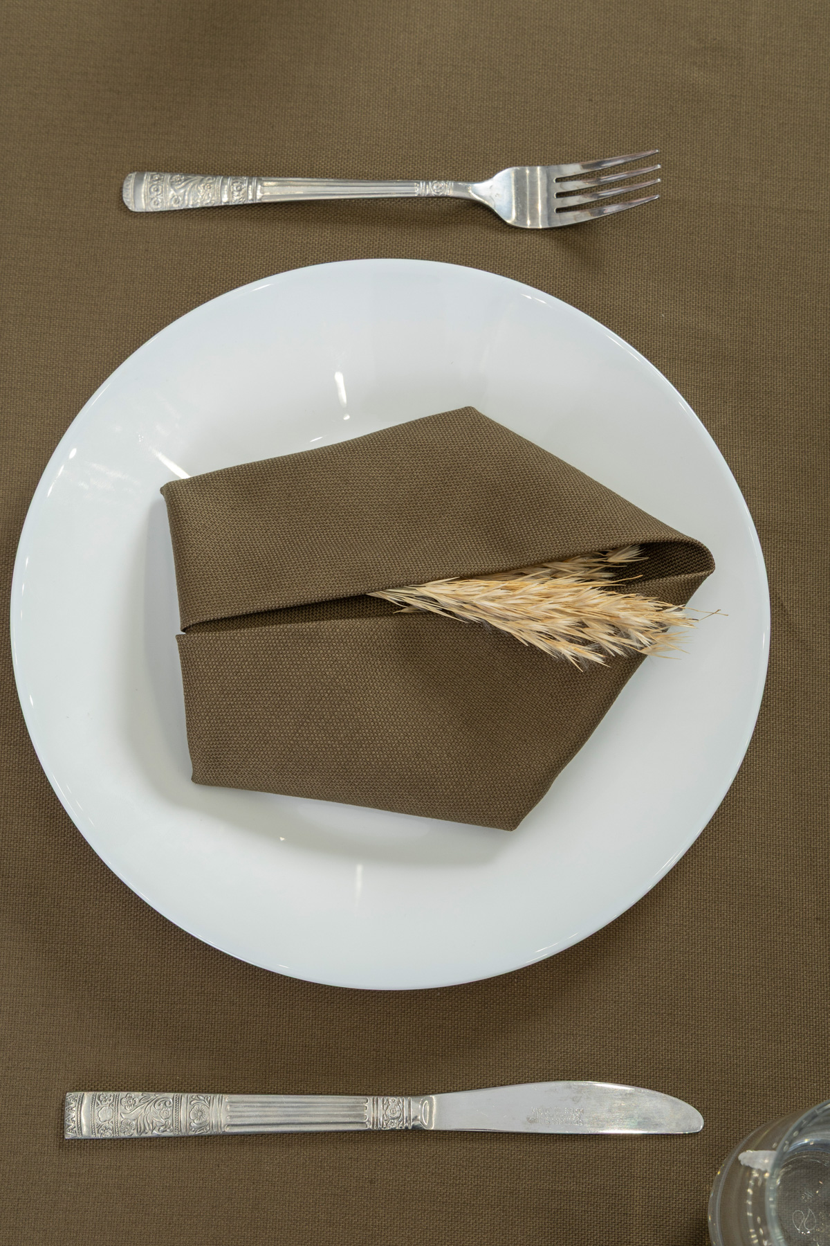Tablecloth Set - Solid - Coffee - Image 4