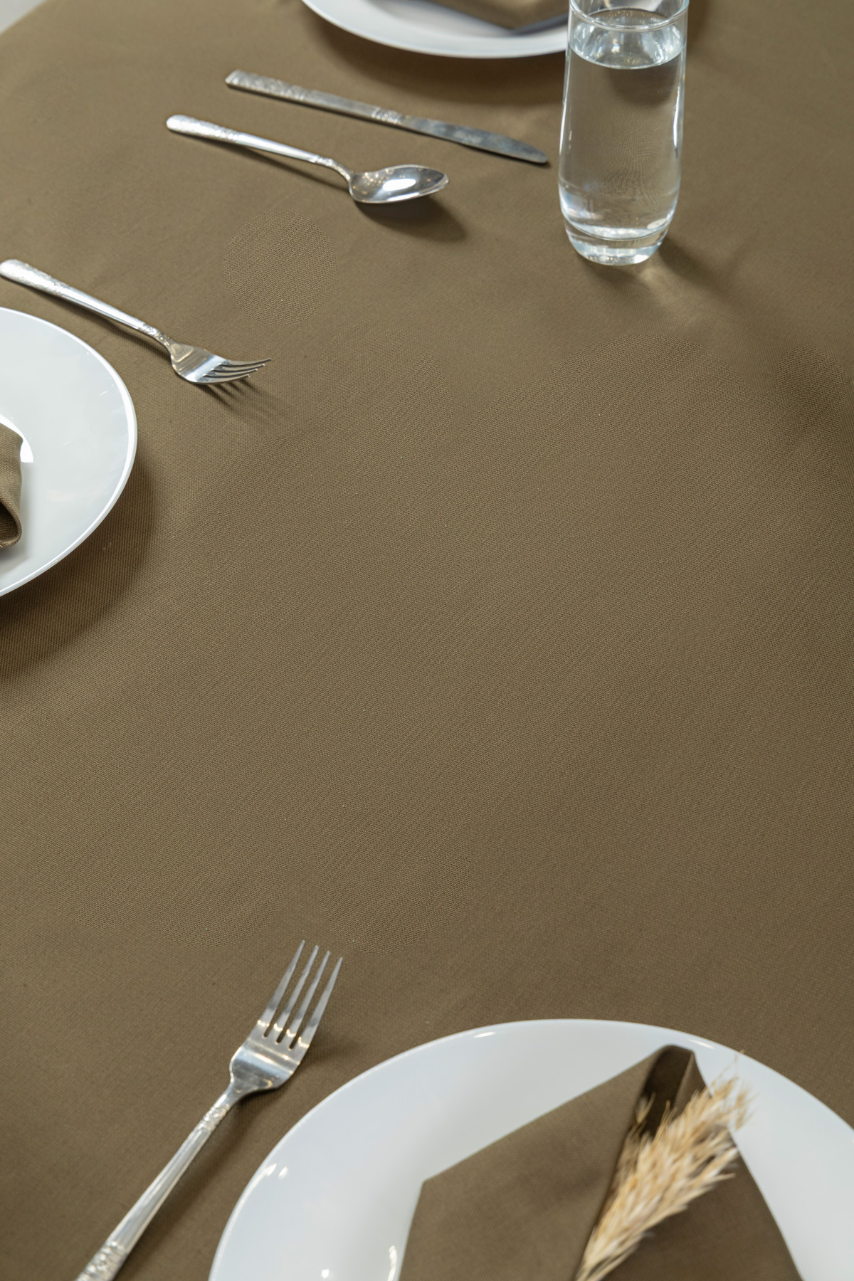 Tablecloth Set - Solid - Coffee - Image 2