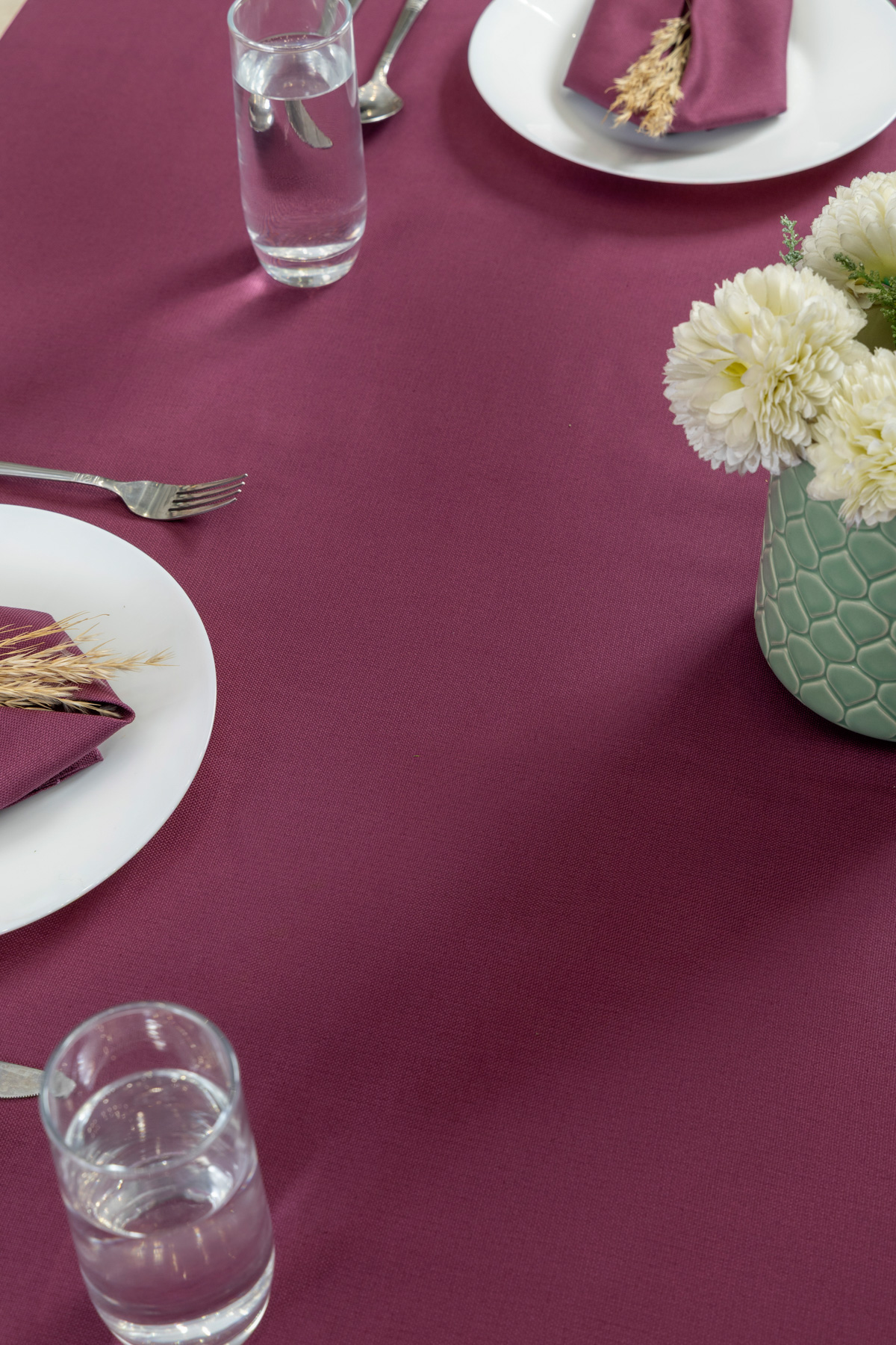 Tablecloth Set - Solid - Purple - Image 3