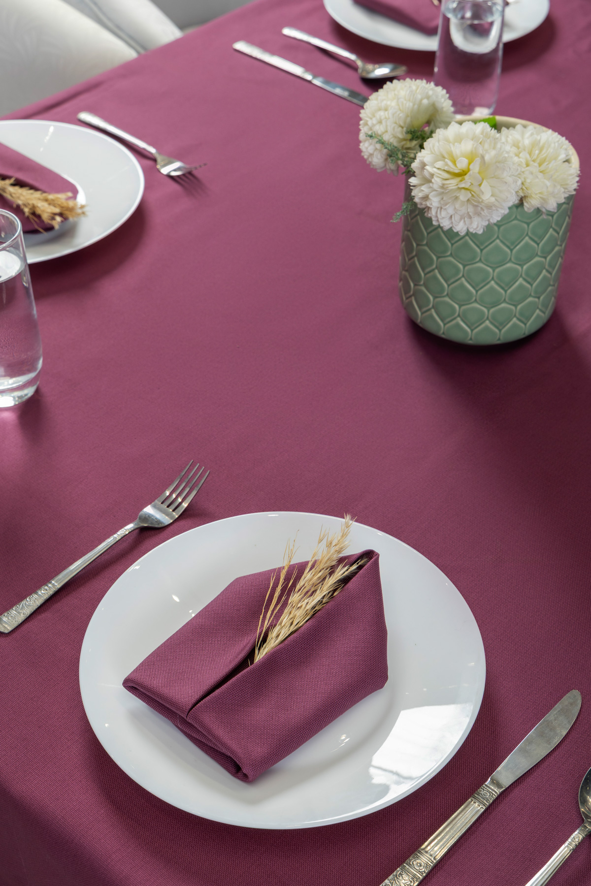 Tablecloth Set - Solid - Purple - Image 4