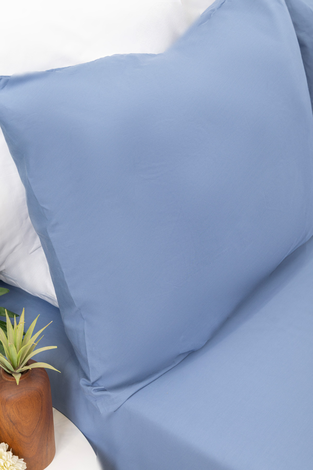 Blue Fitted Sheet Set - 300 TC- 100% Egyptian Cotton - Image 2