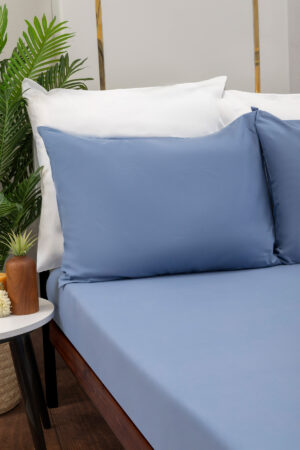 Blue Fitted Sheet Set - 300 TC- 100% Egyptian Cotton