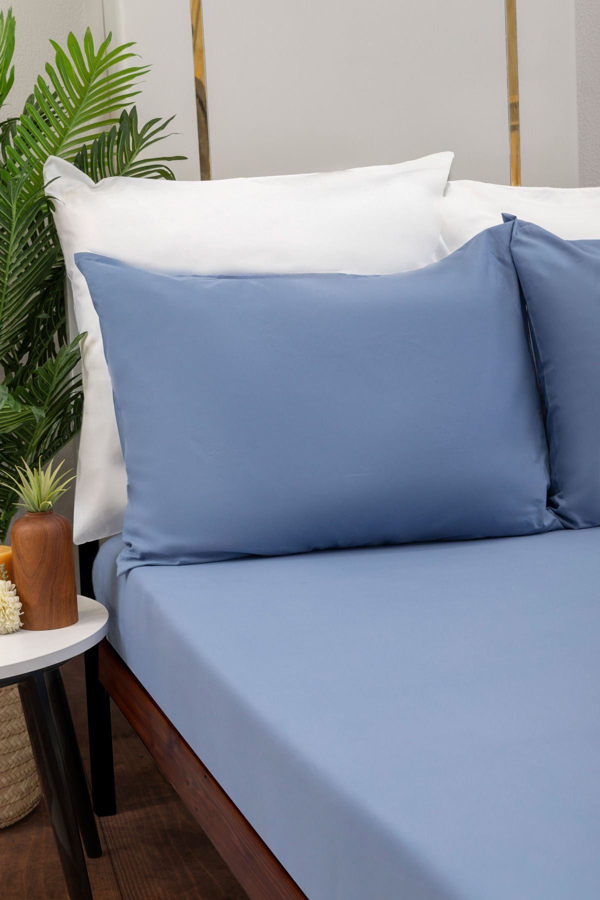Blue Fitted Sheet Set - 300 TC- 100% Egyptian Cotton