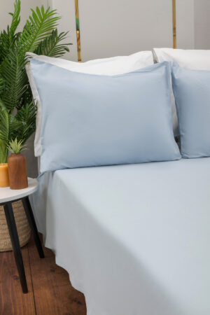 Dream Blue Flat Sheet Set - 300 TC - 100% Egyptian Cotton