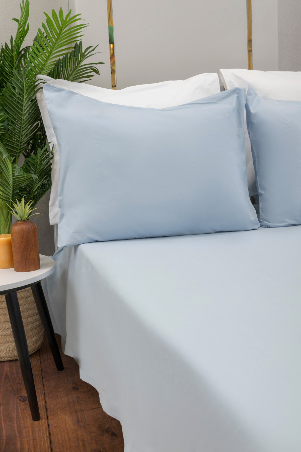Dream Blue Flat Sheet Set - 300 TC - 100% Egyptian Cotton