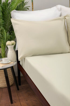 Natural Linen Fitted Sheet Set - 300 TC - 100% Egyptian Cotton