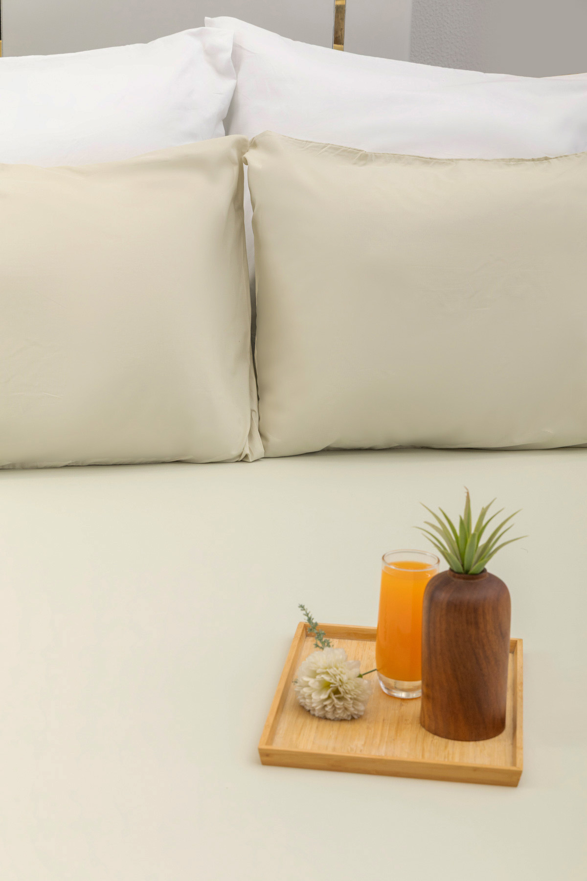 Natural Linen Fitted Sheet Set - 300 TC - 100% Egyptian Cotton - Image 4