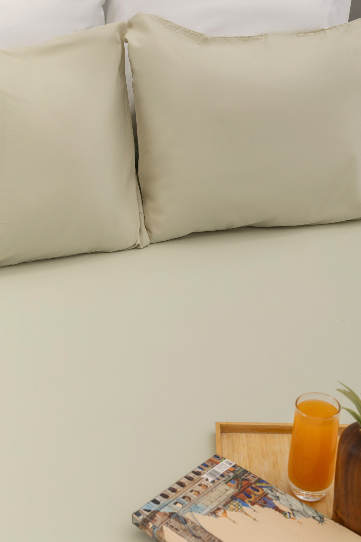 Natural Linen Fitted Sheet Set - 300 TC - 100% Egyptian Cotton - Image 2