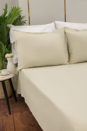 Natural Linen  Flat Sheet Set - 300 TC - 100% Egyptian Cotton
