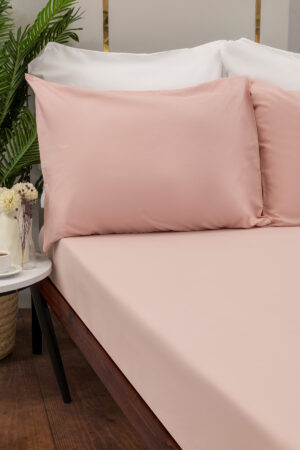 Dust Pink Fitted Sheet Set - 300 TC - 100% Egyptian Cotton
