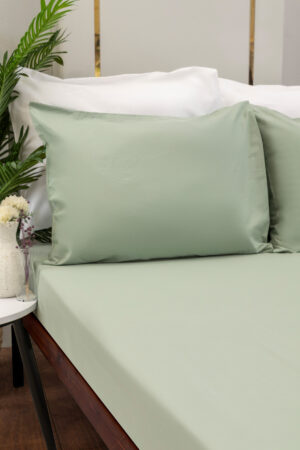 Cool Green Fitted Sheet Set - 300 TC - 100% Egyptian Cotton