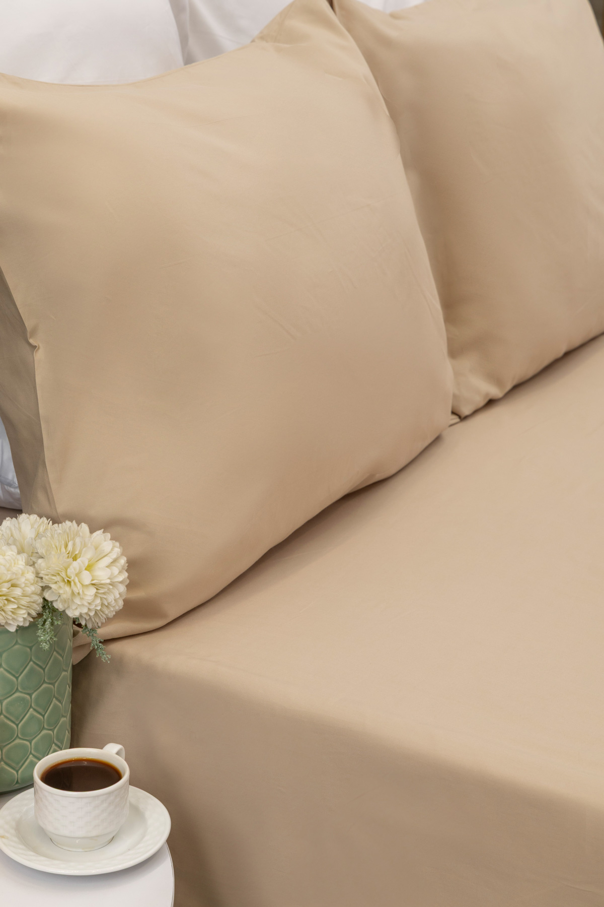 Smoky Grey Fitted Sheet Set - 300 TC- 100% Egyptian Cotton - Image 3