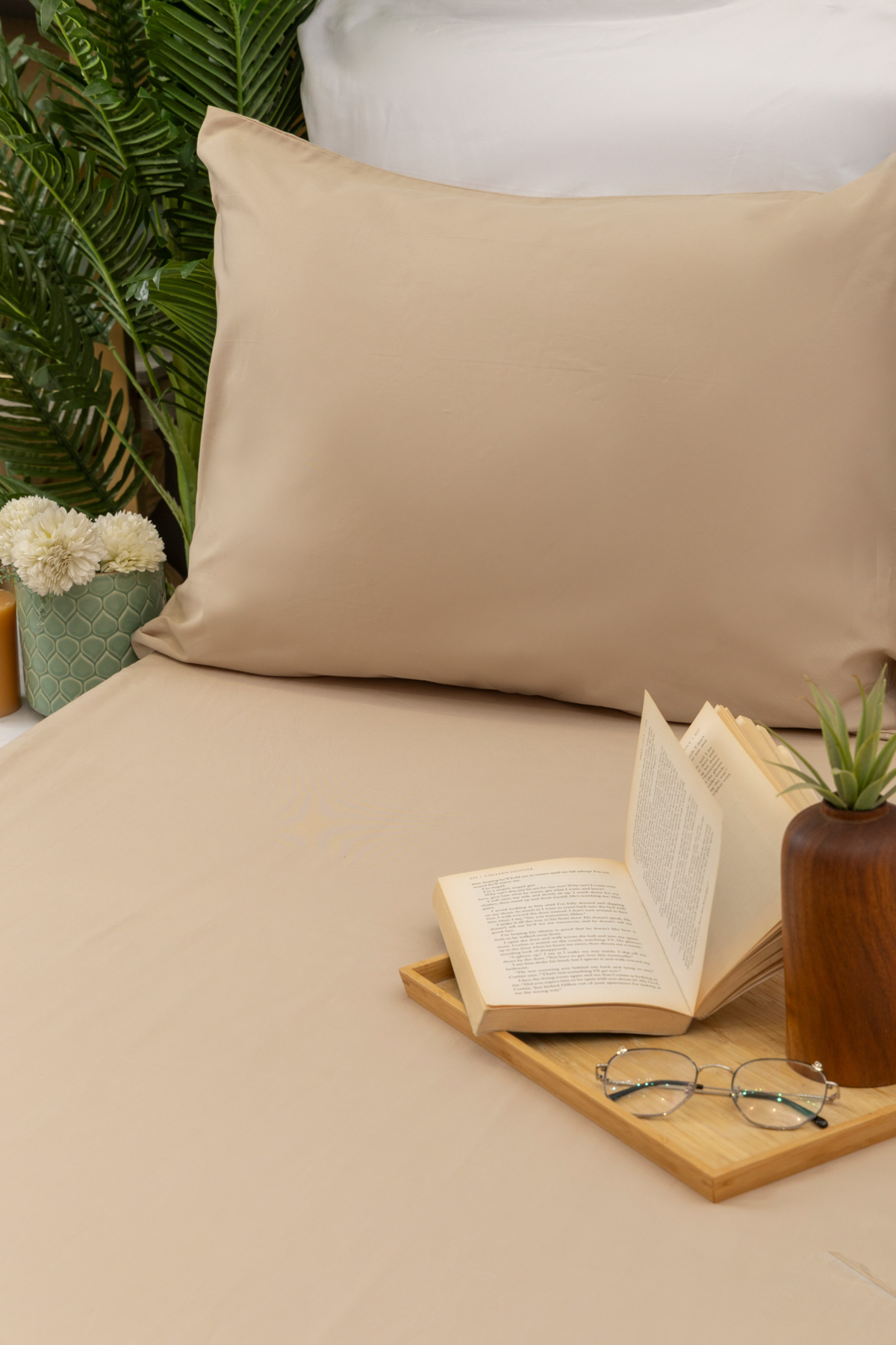 Smoky Grey Fitted Sheet Set - 300 TC- 100% Egyptian Cotton - Image 2