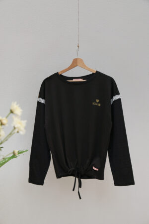 1-Piece Women Long Sleeves T-Shirt Round Neck Solid