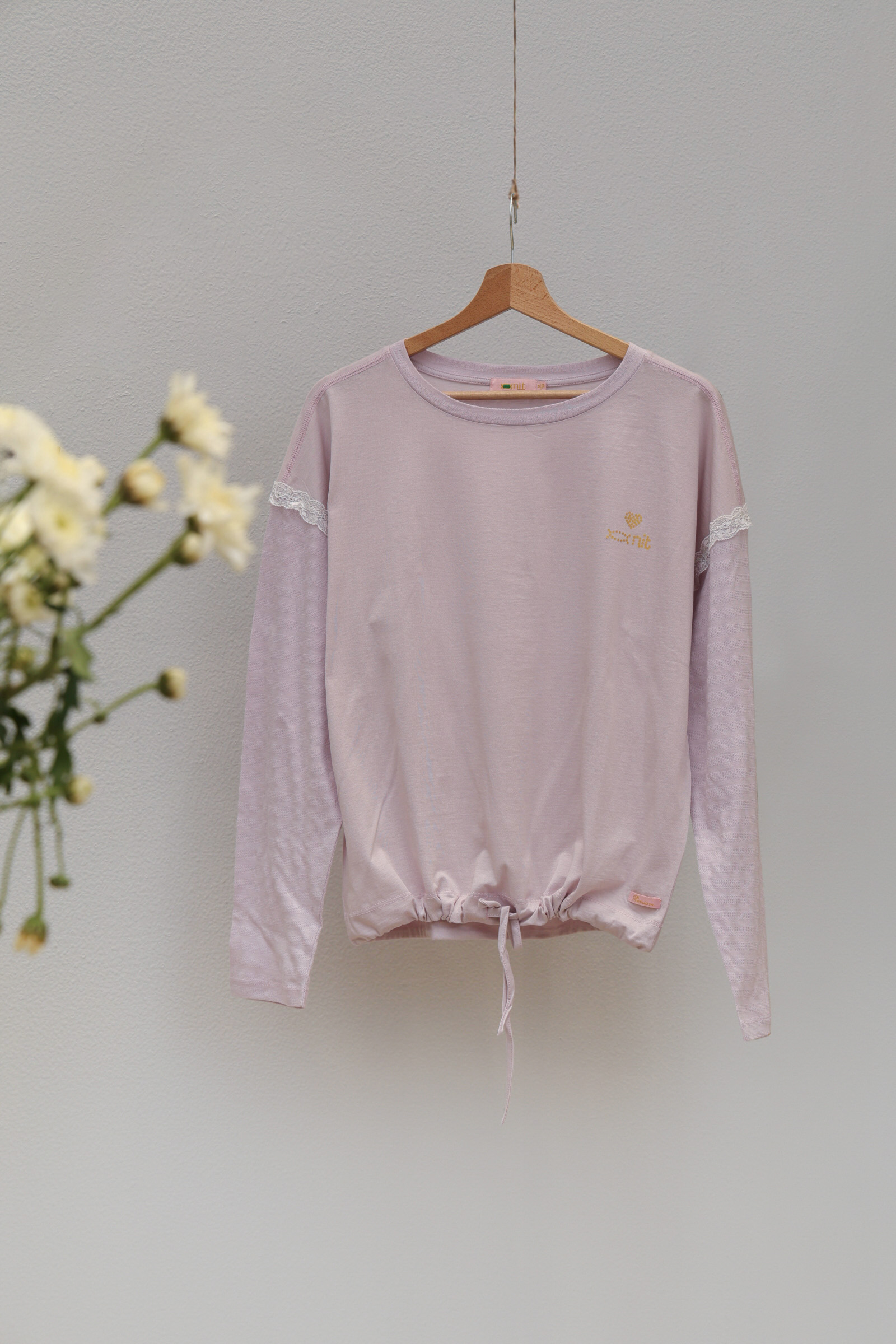 1-Piece Women Long Sleeves T-Shirt Round Neck Solid