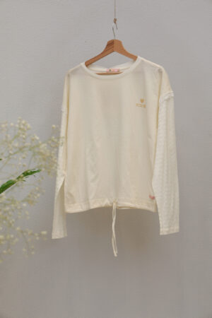 1-Piece Women Long Sleeves T-Shirt Round Neck Solid